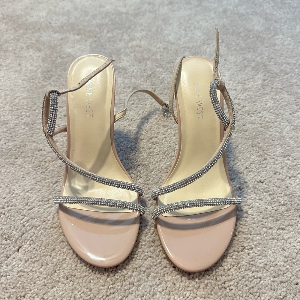 Nine West Nude Strappy Heels